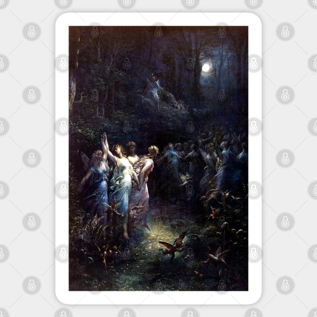 A Midsummer Night's Dream - Gustave Dore Sticker by forgottenbeauty